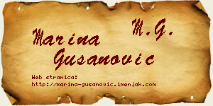 Marina Gušanović vizit kartica